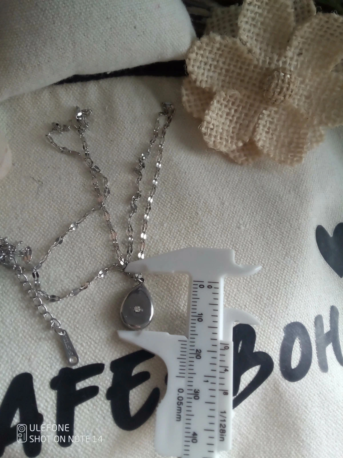 Collier bohème argenté avec zircon – photo 2